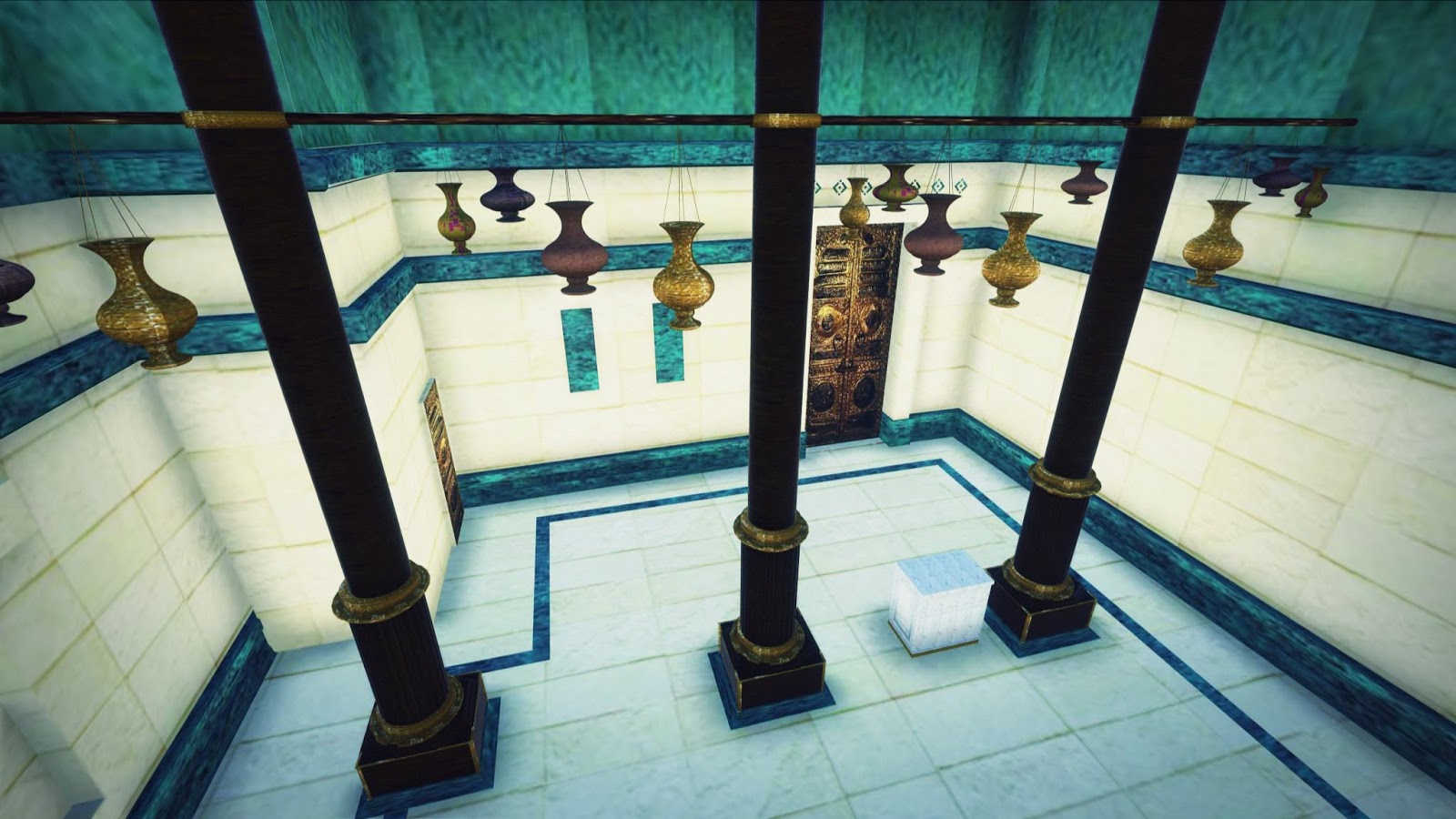 Isi didalam Ka'bah adalah ruangan kosong. Di dalamnya ada tiga pilar dari kayu gaharu terbaik. (Foto: istimewa)