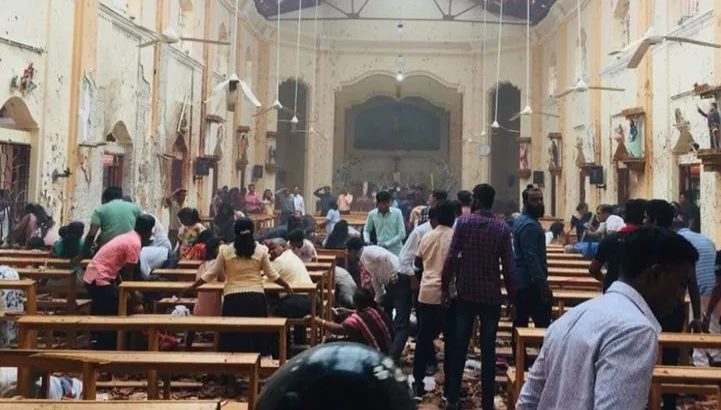 Suasana pasca ledakan bom di Sri Langka. (Foto: Twitter/Aashik Nazardeen)