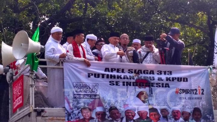 Seruan Amien Rais soal 'people power' disampaikan dalam Apel Siaga 313.
