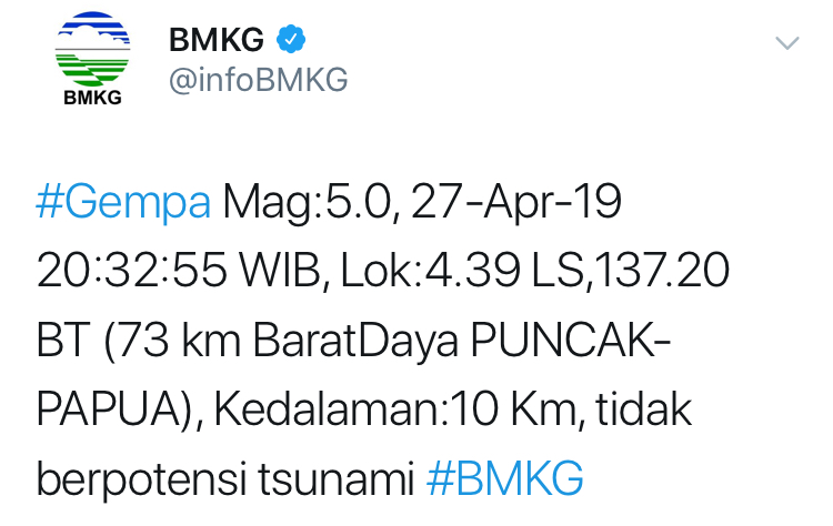 (Foto: Twitter@infoBMKG)