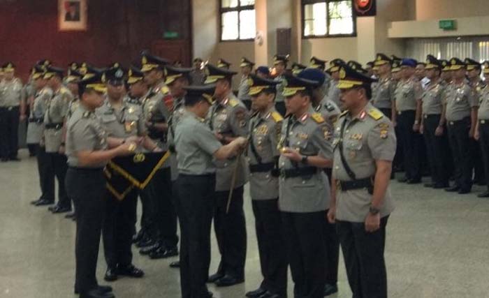 Kapolri Jenderal Tito Karnavian memimpin sertijab sejumlah Kapolda di Mabes Polri hari Kamais 2 Mei 2019. (Foto:OkeZone)