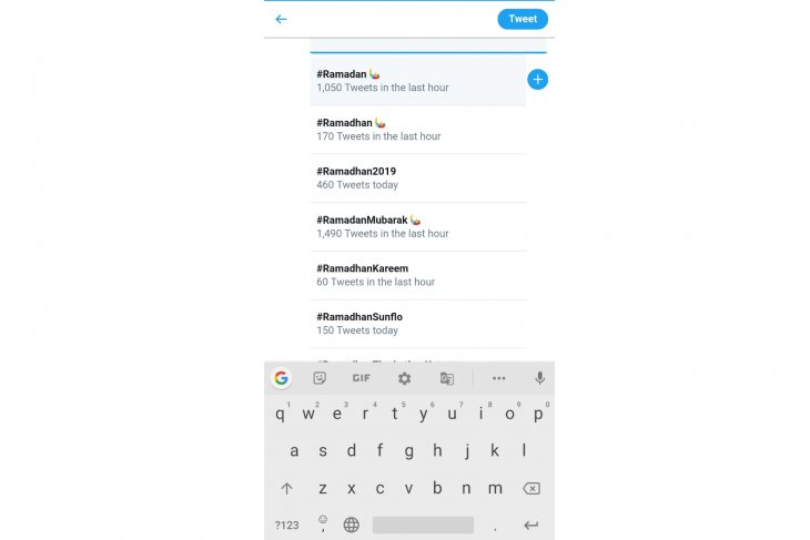 Emoji khusus twitter selama Ramadhan. (Foto: twitter)