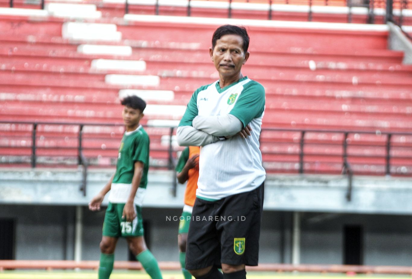 Pelatih Persebaya, Djajang Nurdjaman. (foto: Haris/ngopibareng.id)