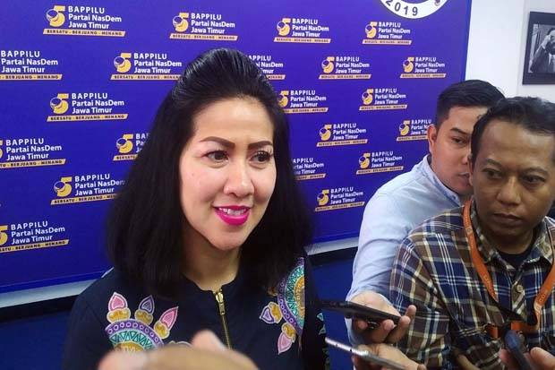 Venna Melinda dari Demokrat, kini Caleg Nasdem. (foto: dok ngopibareng.id)