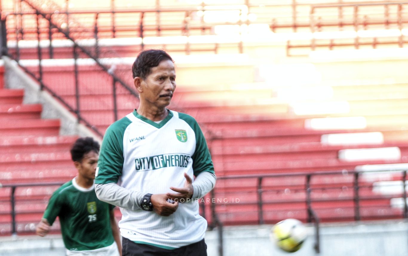 Pelatih Persebaya, Djajang Nurdjaman. (foto: Haris/ngopibareng.id)