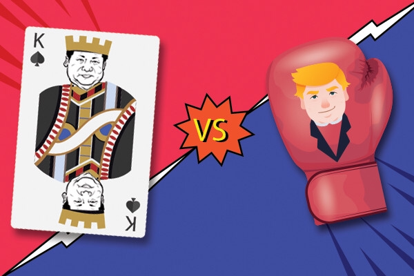 Ilustrasi. Jika Trump perinju, Jinping pemain poker.