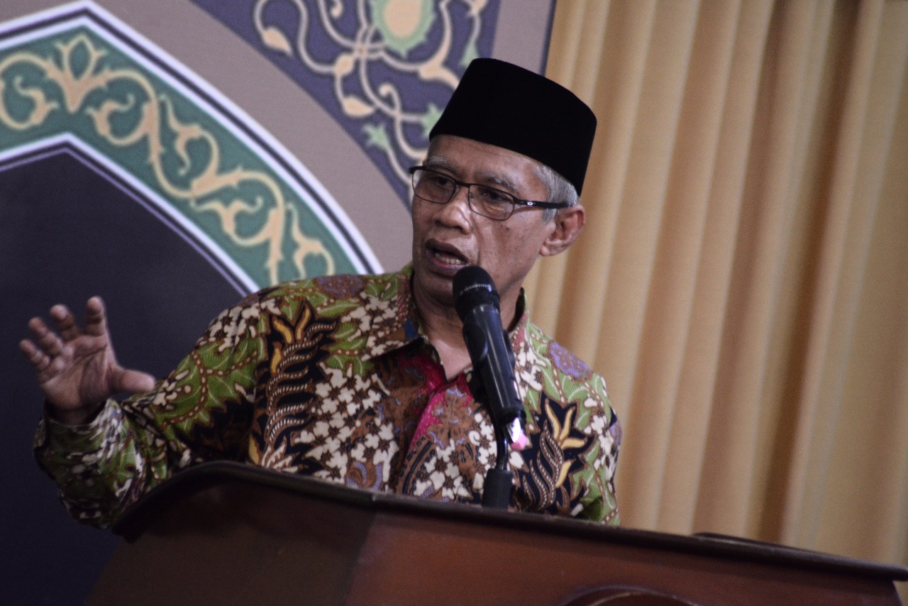 Ketua Umum Pimpinan Pusat Muhammadiyah, Haedar Nashir. (Foto: md for ngopibareng.id) 