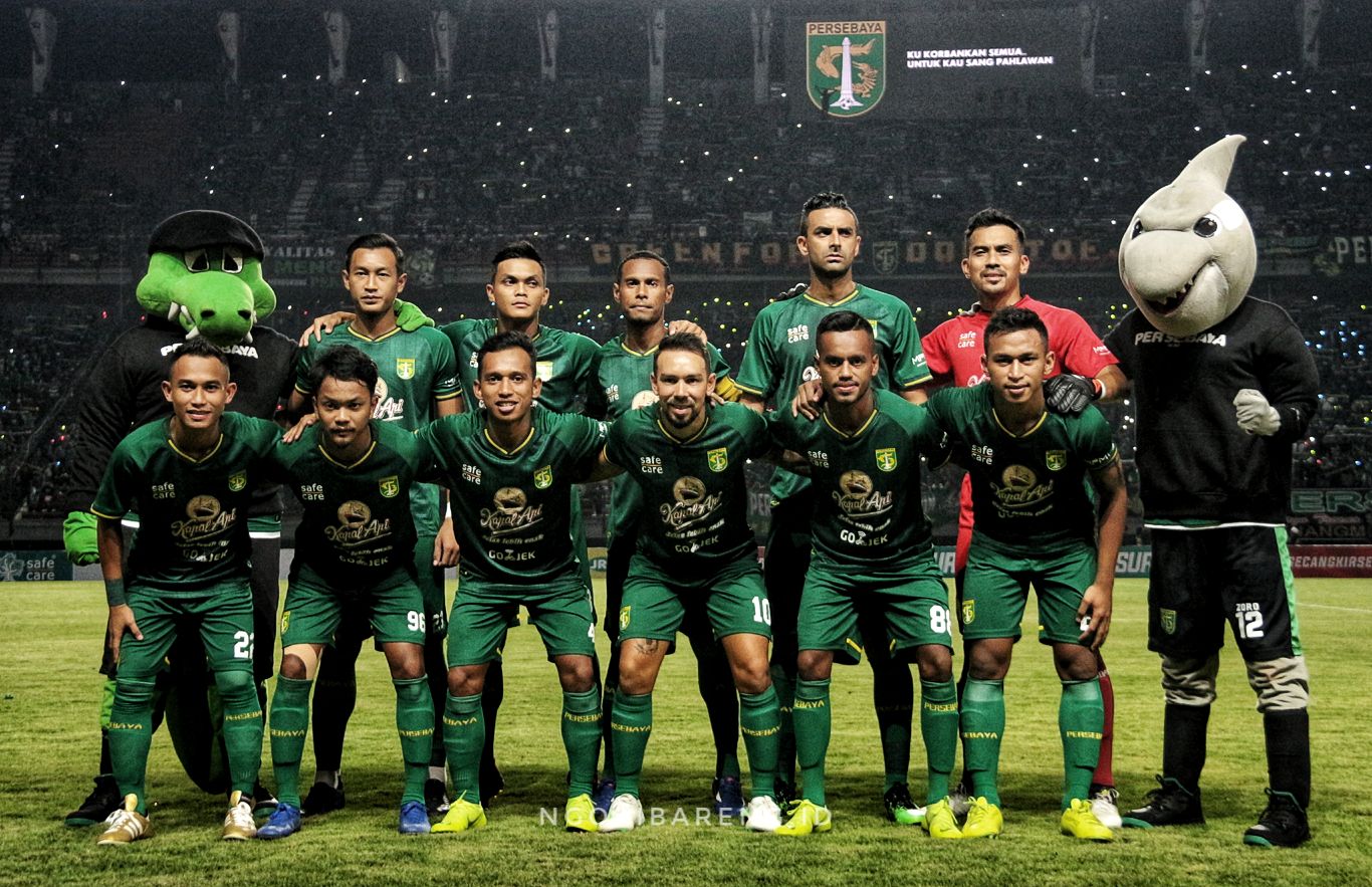 Skuat Persebaya lawan Bali United. (Foto: Haris/ngopibareng)