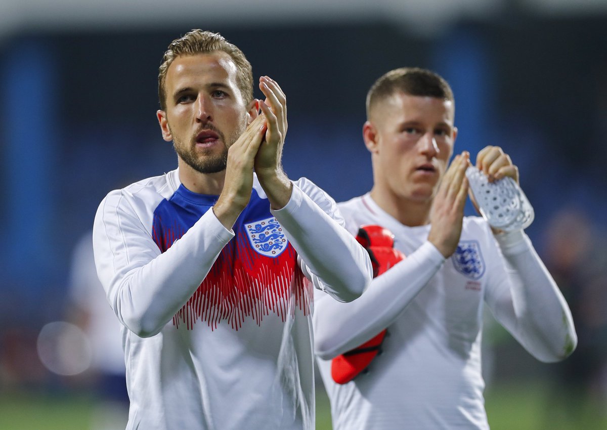 Harry Kane saat membela Timnas Inggris. (Foto: Twitter/@England)