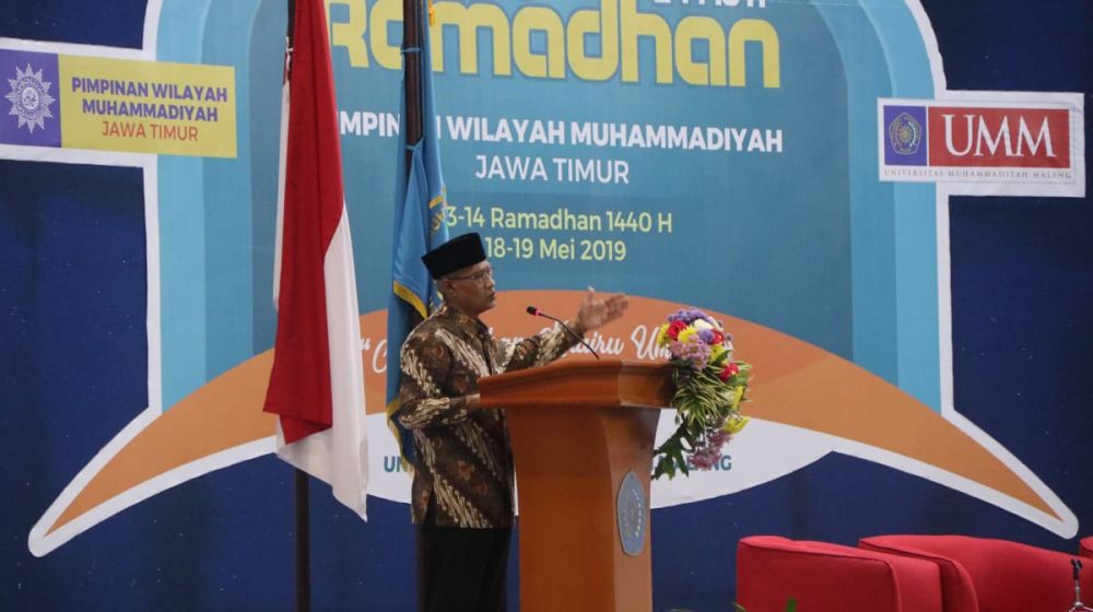 Ketua Umum Pimpinan Pusat Muhammadiyah, Haedar Nashir. (Foto: md for ngopibareng.id)