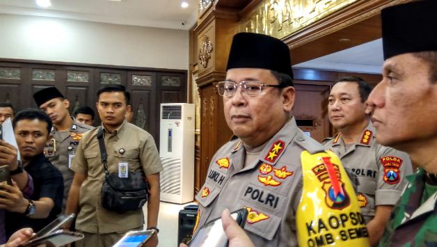 Kapolda Jatim Irjen Pol Luki Hermawan, di Mapolda Jatim, Minggu 19 Mei 2019. (Foto: Farid/ngopibareng.id) 