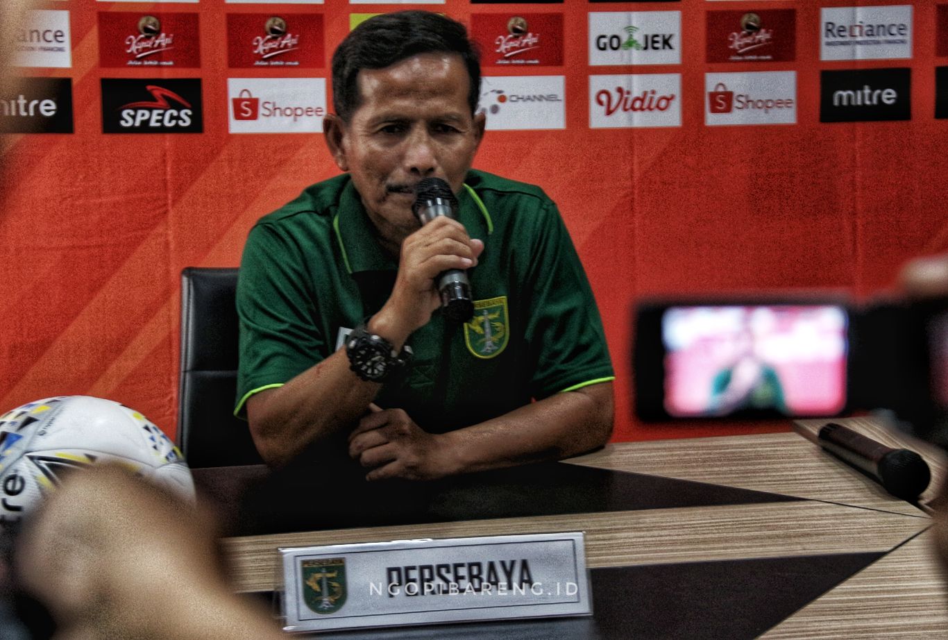 Pelatih Persebaya, Djajang Nurdjaman. (Foto: Haris/Ngopibareng.id)