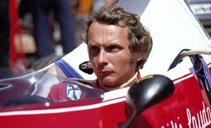 Niki Lauda ketika masih aktif membalap bersama Ferrari. (Foto:AFP)