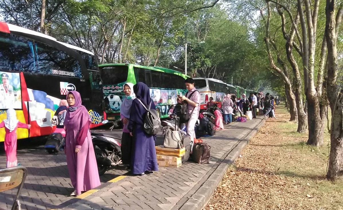 Suasana Mudik Bersama yang diselenggarakan ITS tahun lalu.  (Foto: istimewa) 