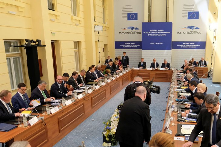 Suasana pertemuan informal pemimpin Uni Eropa di Sibiu, Rumania, Kamis 9 Mei 2019. (Foto: dok/antara)