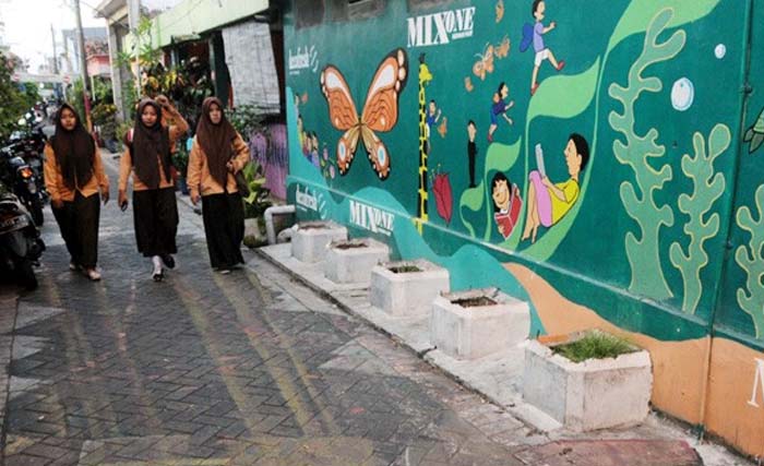 Kampung bekas lokalisasi Dolly yang akan dijadikan pasar batu akik dan pasar burung. (Foto:Dok.Ngobar)