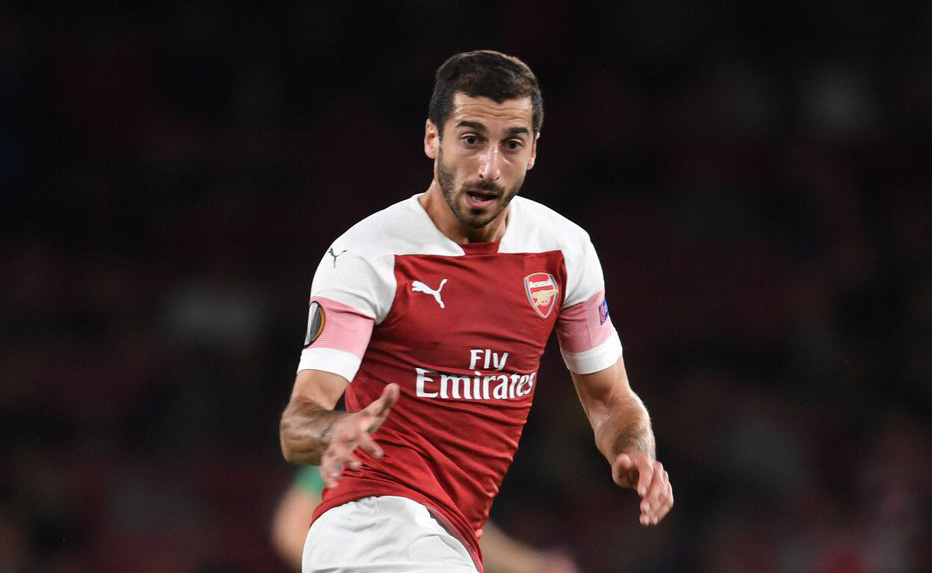 Hendrikh Mkhitaryan memutuskan tak berangkat ke Azerbaijan ketika timnya tampil di final Liga Europa lawan Chelsea, 30 Mei 2019. (Foto: Twitter/@Arsenal)