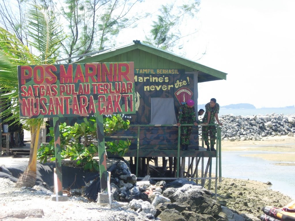 Ilustrasi pos penjagaan Pulau Terluar