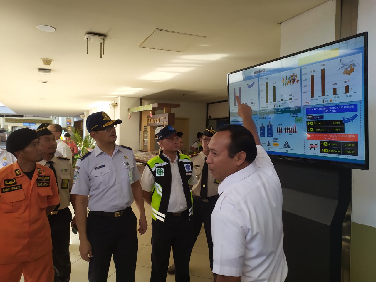 Situasi posko arus mudik di Bandara Internasional Juanda, Selasa, 28 Mei 2019. (Foto: Farid/ngopibareng.id) 