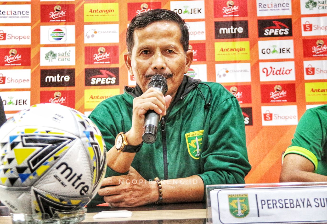 Pelatih Persebaya, Djajang Nurdjaman. (Foto: Haris/ngopibareng.id)