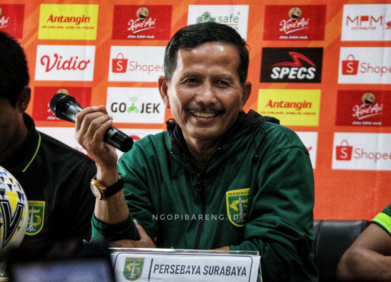 Pelatih Persebaya, Djajang Nurdjaman. (Foto: Haris/ngopibareng.id)