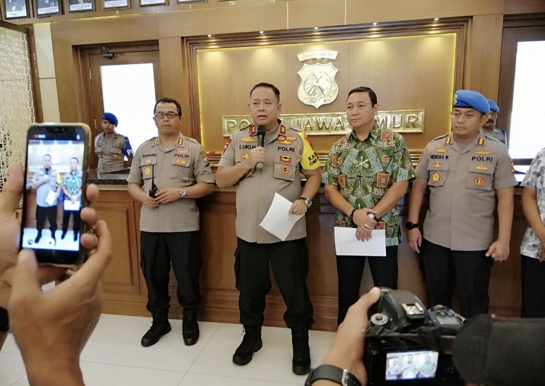 Kapolda Jatim Irjen Pol Luki Hermawan saat ditemui di Mapolda Jatim, Jumat 31 Mei 2019. (Foto: Farid/ngopibareng.id) 