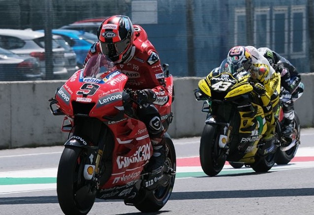 Pembalap Ducati Danilo Petrucci (9) di Grand Prix Italia sirkuit Mugello Minggu, 02 Juli 2019. (Foto: Ant)