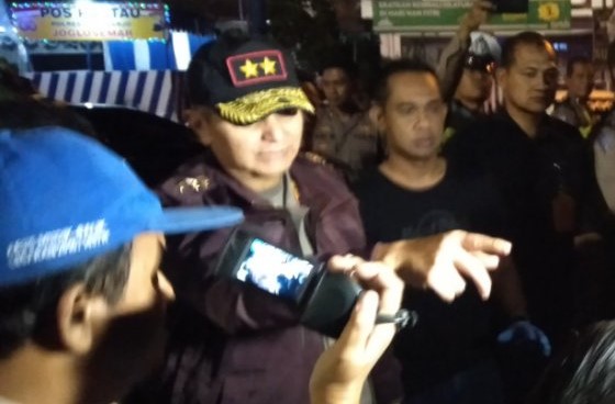 Kapolda Jawa Tengah Irjen Rycko Amelza Daniel di sela meninjau lokasi kejadian ledakan di Sukoharjo, Selasa, 4 Juni 2019 dini hari. (Foto: Ant)