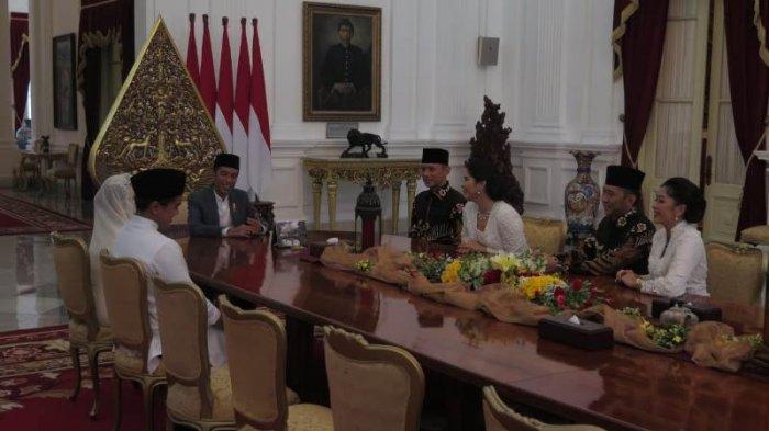 Usai ziarah ke makam sang ibu, AHY dan Ibas berlebaran di Istana Negara, Jakarta.