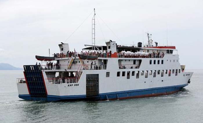 KMP Mutiara Persada II di Pelabuhan Bakauheni Lampung Selatan. (Foto:Antara)