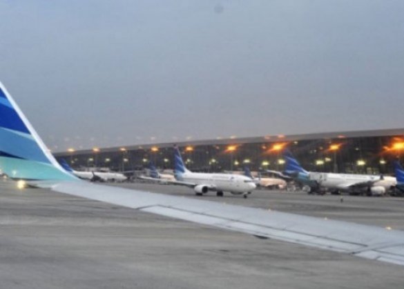 Jajaran armada Garuda Indonesia. (Foto: Antara/Andika Wahyu)