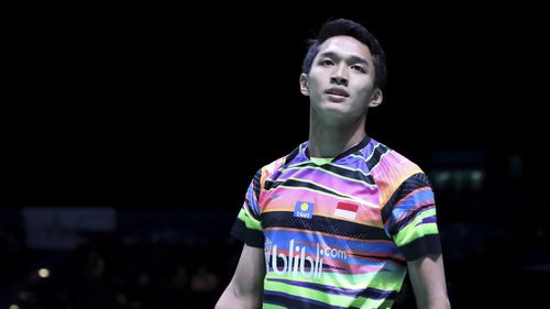 Jonatan Christie saat tampil di babak semifinal Australia Open 2019. (Foto: PBSI)