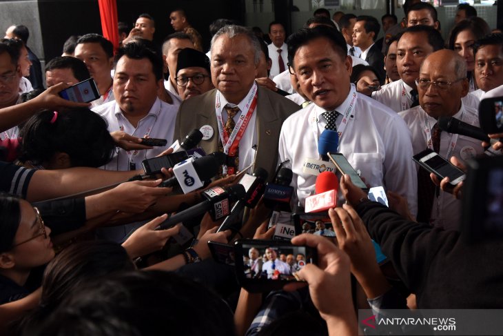 Foto dok - Ketua Tim Hukum Joko Widodo-Ma'ruf Amin, Yusril Ihza Mahendra (Foto: Antara/Indrianto Eko Suwarso)