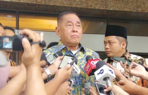 Menteri Pertahanan Ryamizard Ryacudu saat memberi keterangan pers usai bertemu Ketua PBNU, Jumat, 14 Juni 2019. (Foto: Antara)