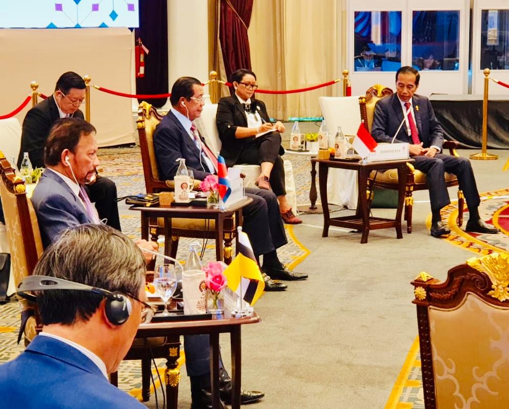 Presiden Joko Widodo saat menyampaikan pandangannya tentang isu Rakhine State di KTT ASEAN ke-34. (Foto: Biro Pers Setpres)