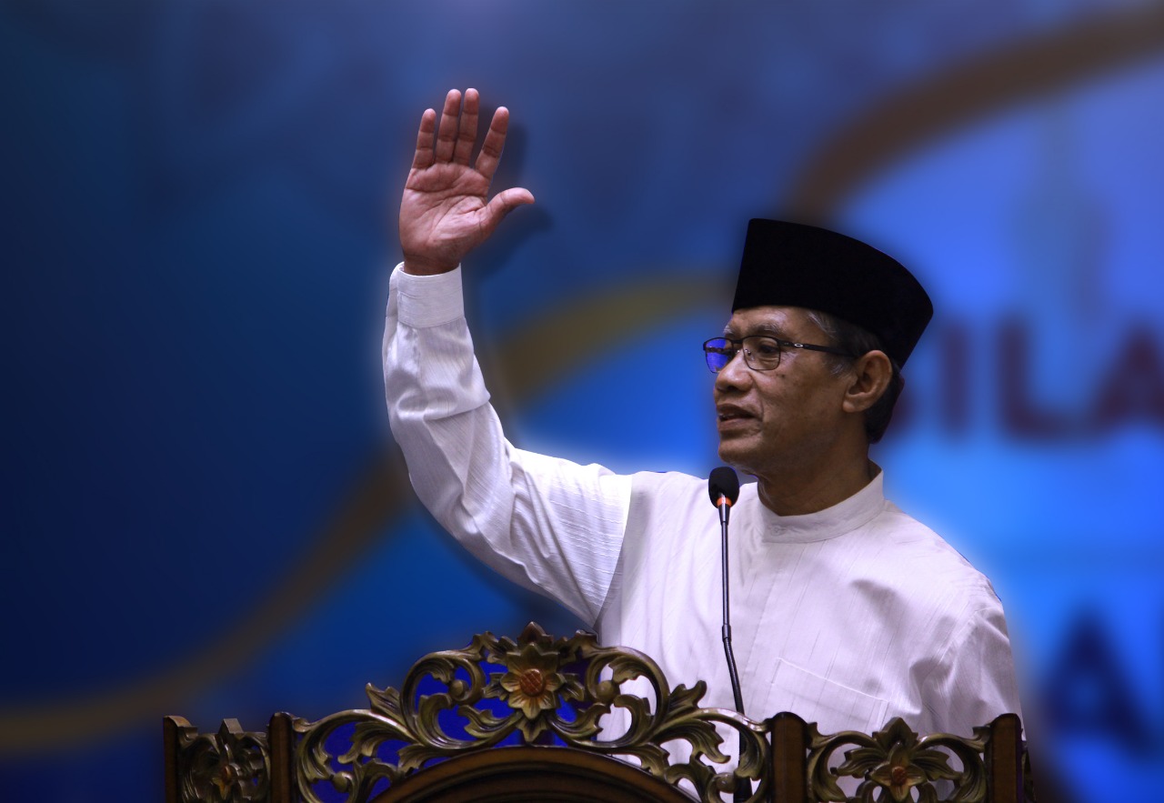 Ketua Umum Pimpinan Pusat Muhammadiyah, Haedar Nashir. (Foto: md for ngopibareng.id)