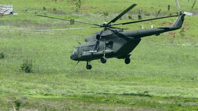 Foto ilustrasi: Helikopter M-17 buatan Rusia milik Angkatan Udara Venezuela dalam sebuah latihan pada 8 Juni 2006. (Foto: AFP/Andrew Alvareza)