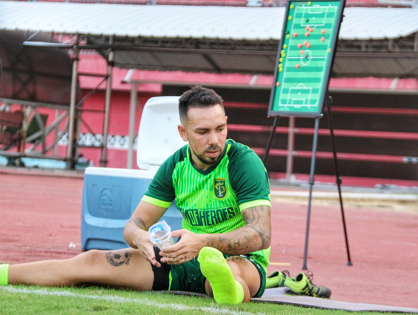 Pemain Persebaya, Damian Lizio. (Foto: Haris/ngopibareng.id)