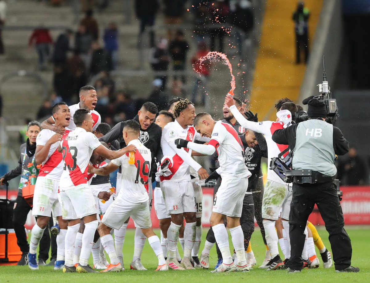 Peru bertekad melupakan kekalahan 0-5 dari Brasil di laga fase grup saat keduanya kembali bentrok di partai final Copa America 2019, 8 Juli 2019 dini hari WIB di Maracana. (Foto: Twitter/@ 