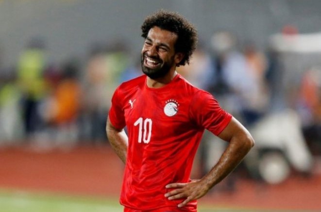 Penyerang Timnas Mesir, Mohamed Salah saat jalani sesi latihan. (Foto: Antara)