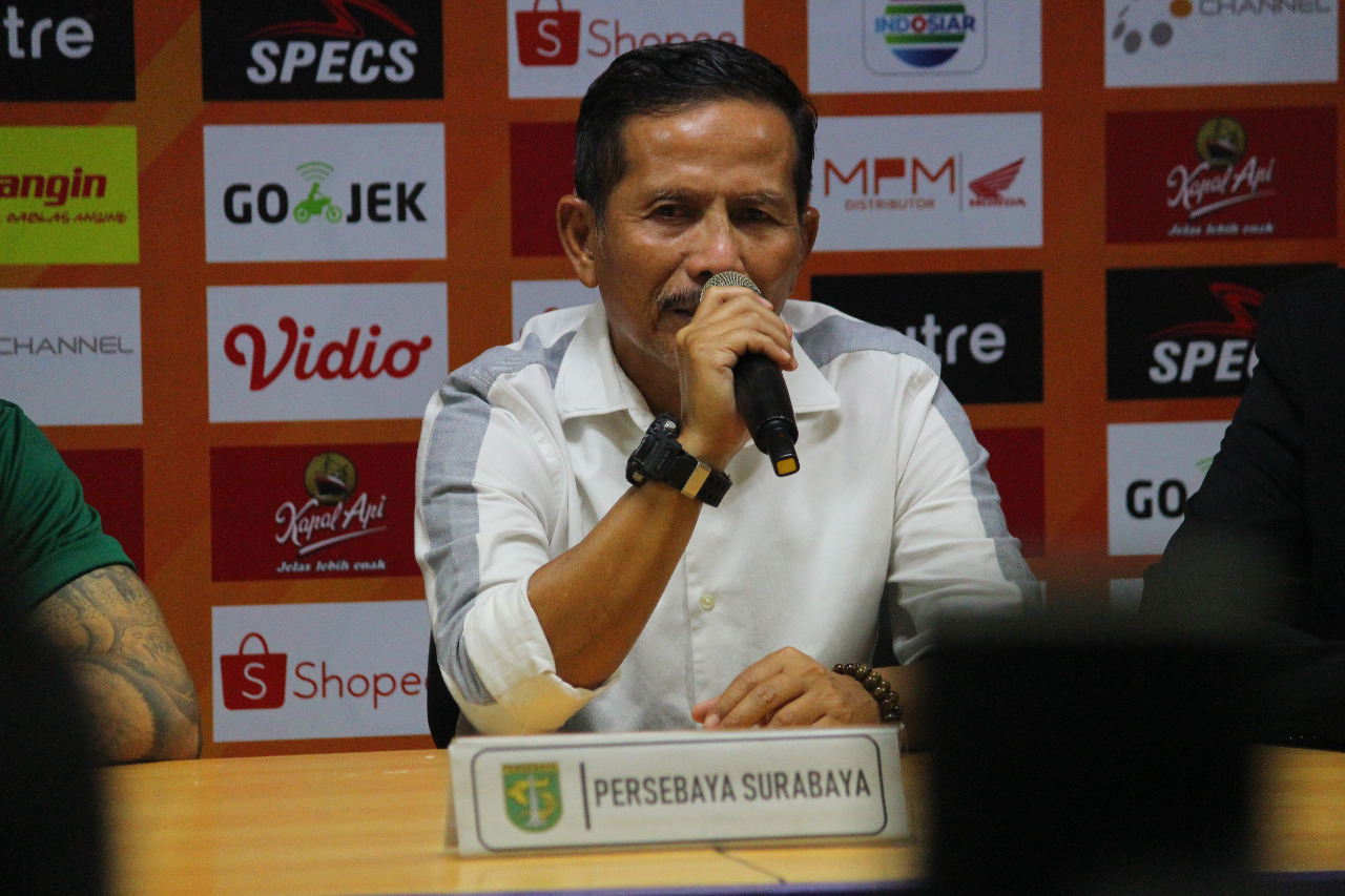 Pelatih Persebaya, Djajang Nurdjaman. (foto: Haris/ngopibareng.id)