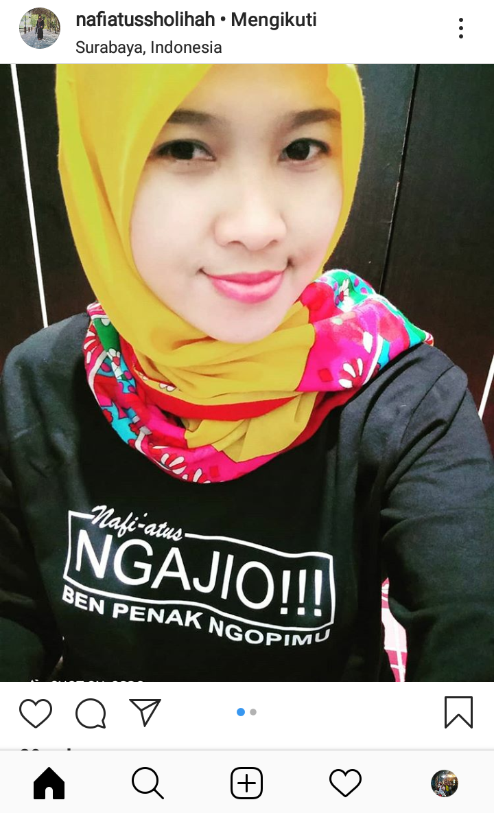 Nafi' dan jargon ngopi gaya santrinya. (Foto:Ist/Nafi'/dok instagram)