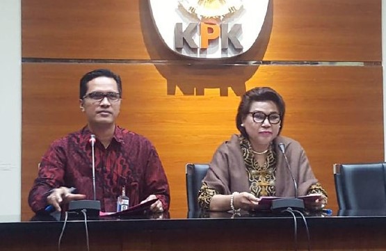 Wakil Ketua KPK Basaria Panjaitan dalam konferensi pers, Kamis, 11 Juli 2019. (Foto: Antara)