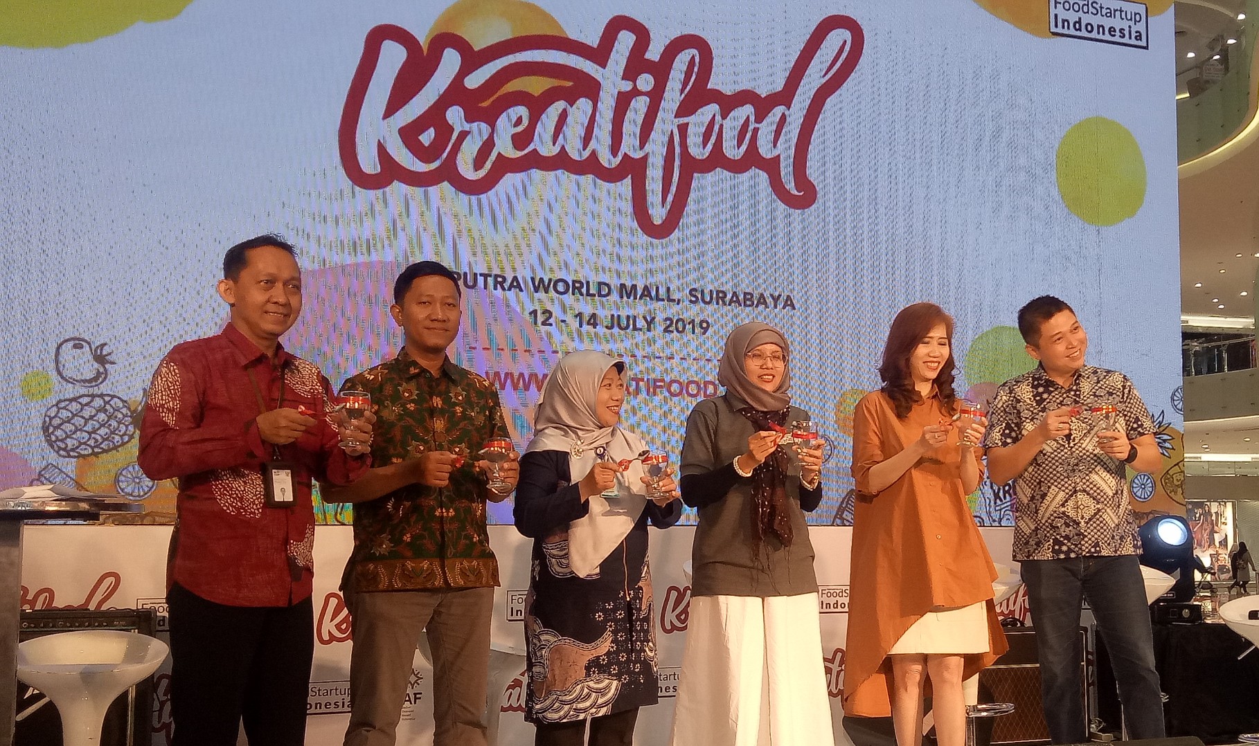 Pembukaaan Kreatifood 2019 bertempat di Ciputra Wold Mall Surabaya. Jum'at,  12 Juli 2019 (Foto: Pita/ngopibareng.id)