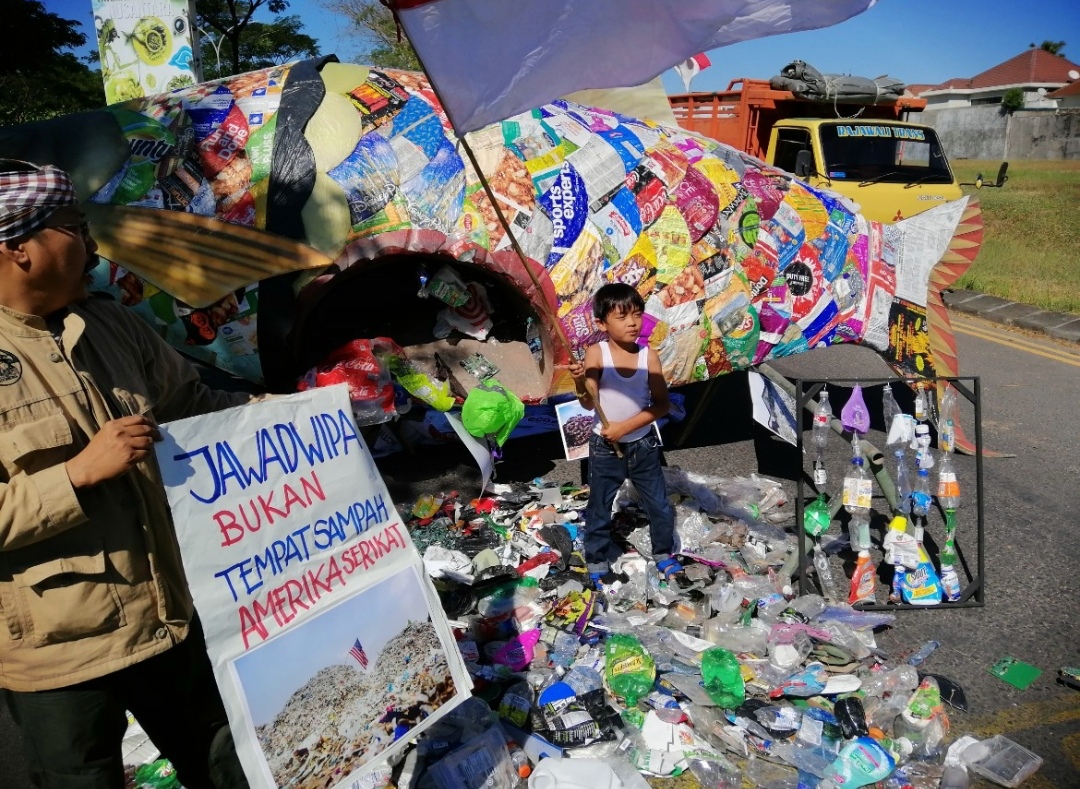 Aksi Bracsip di Konjen AS, Jumat 12 Juli 2019. (Foto: Farid/ngopibareng.id) 