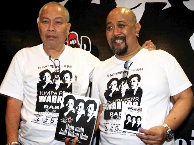 Foto kenangan Indro 'Warkop' bersama mendiang Rudy Badil.