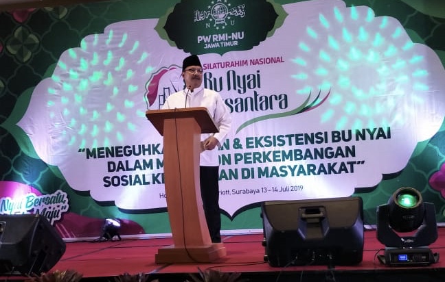 Ketua PBNU Saifullah Yusuf (Gus Ipul) saat membuka silatnas Bu Nyai Nusantara, Sabtu 13 Juli 2019. (Foto: istimewa)