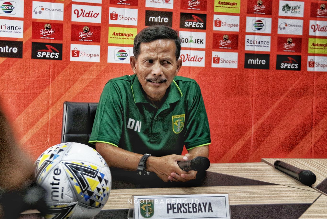 Pelatih Persebaya, Djajang Nurdjaman. (foto: Haris/ngopibareng.id)