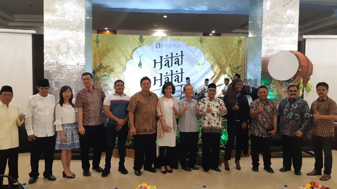 Acara halal bihalal Garden Palace Hotel Surabaya. (Foto: hasan bisri/ngopibareng.id)