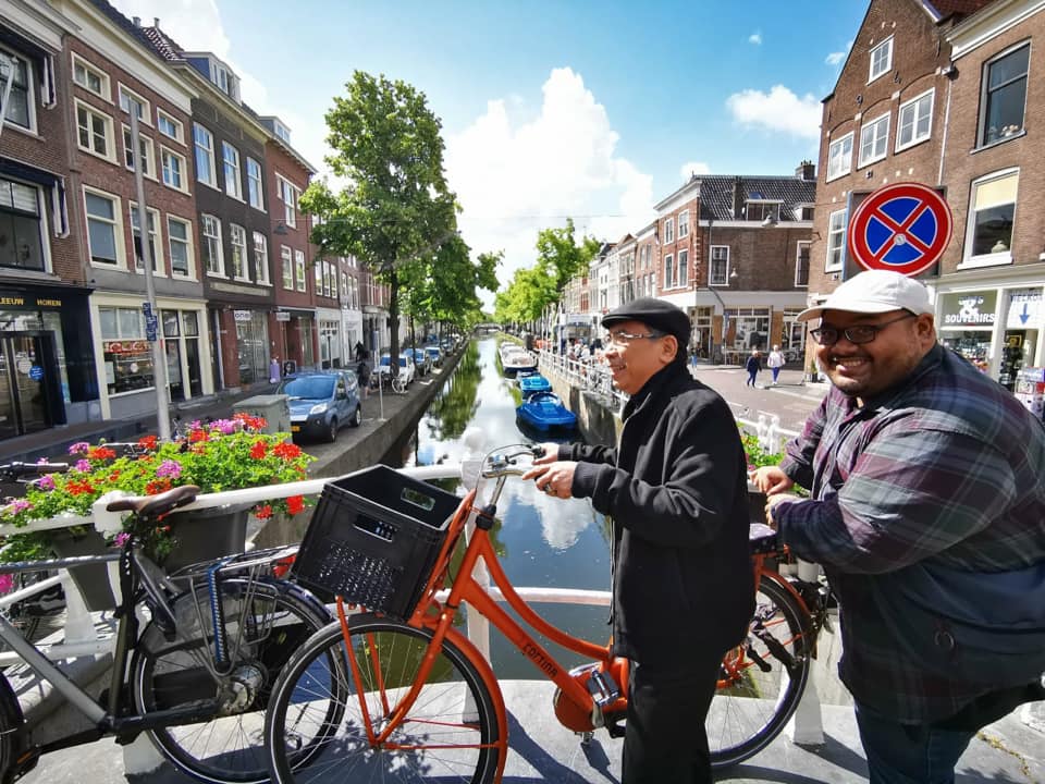 KH Yahya Cholil Staquf ketika berada di Delf, Belanda. (Foto: akun fb ycs)